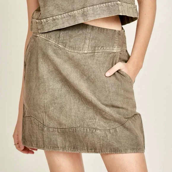 NWT Mirth Salado Skirt in Cavern Canvas Size XS - Picture 1 of 9